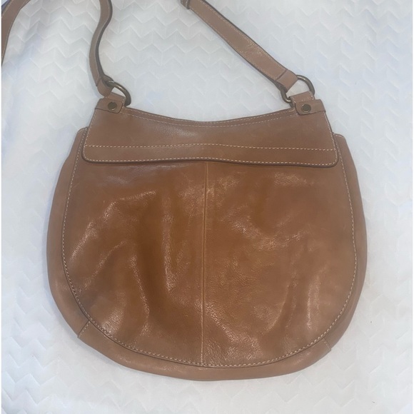 Frye Amy Leather Crossbody Bag Camel - Picture 5 of 12